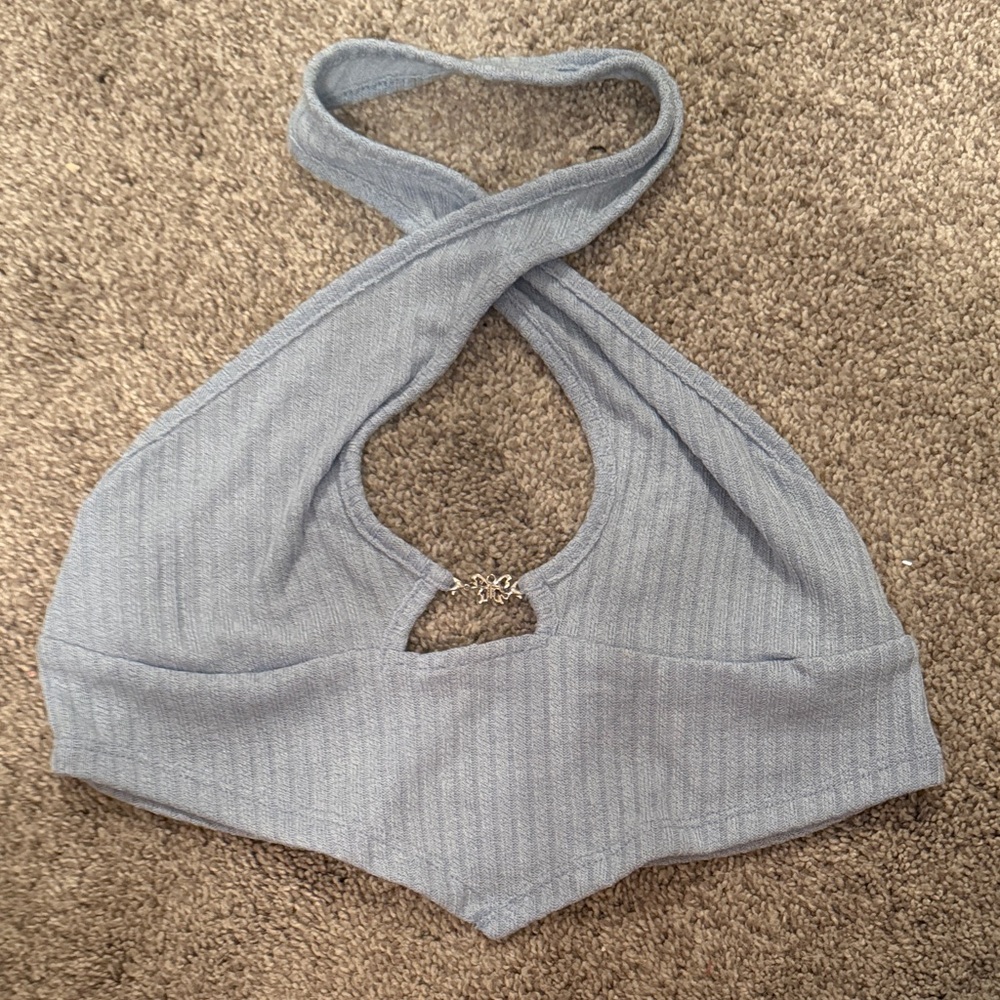 Elegant Gray Halter Bralette
